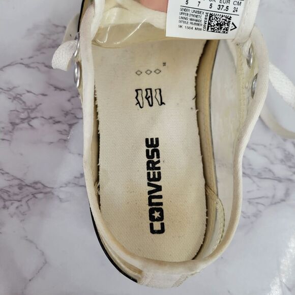 Converse Clear Plastic PVC Sneakers Women's Size 7 - Picture 14 of 14